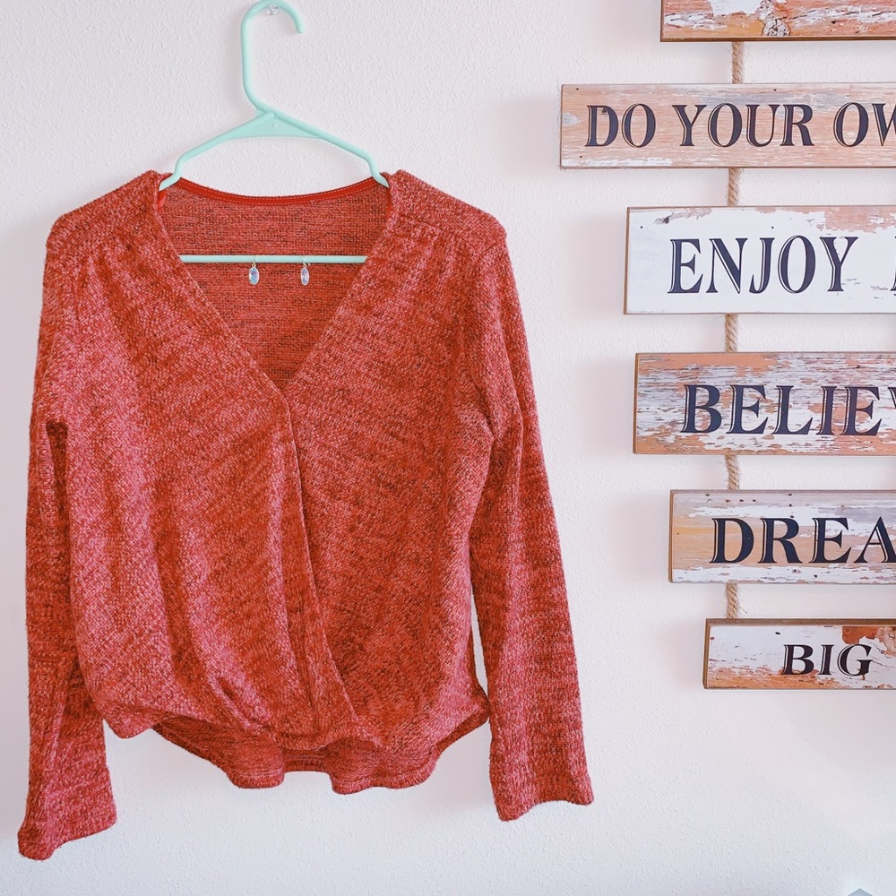 Multi color blouse with pink and purple!